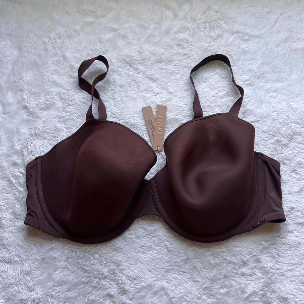 Skims Womens Weightless Demi Bra Cocoa Brown Underwire BR-DEM-1893 Size 46DD NWT